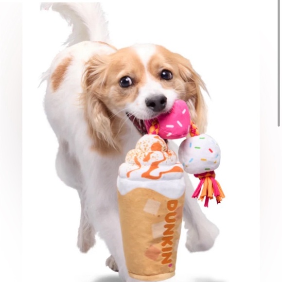 🎉 HP 🎉 🆕 Dunkin Donuts x Bark Dunkin Signature Latte Dog Toy - Picture 9 of 14